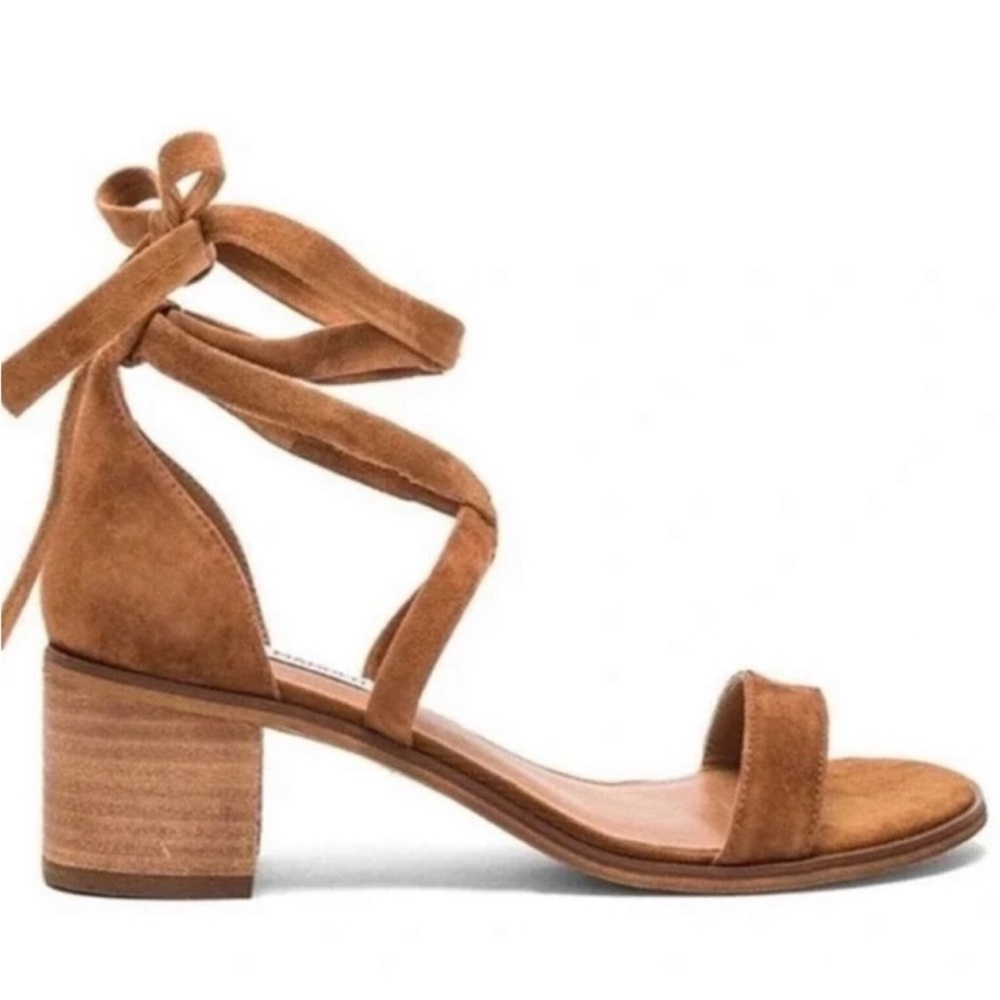 Steve Madden Tan Sandals with Ankle Tie - Picture 2 of 9